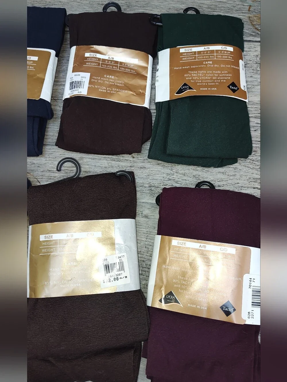 Lane Bryant tights 8 Pairs, Mixed Colors, Gray, Black, Green,Blue Burgundy Brown